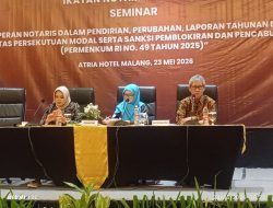 Ratusan Notaris Ikuti Seminar Permenkum RI Nomor 49 Tahun 2025 yang Digelar INI Malang Raya