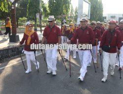 Senam Bugar dan Jalan Nordic Semarakkan HUT ke-3 KJNI Cabang Blora