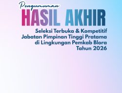Resmi ! Panitia Seleksi Umumkan Hasil Akhir JPT Pratama Kabupaten Blora Tahun 2026