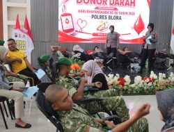 Sambut HUT Bhayangkara Ke-80, Polres Blora Gelar Donor Darah