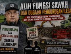 Alih fungsi Lahan Sawah Dan Pengurugan Ilegal Ade Gentong laporkan Pengembang dan Kades Sukaasih ke Polres Metro Bekasi