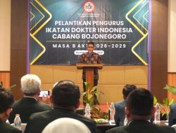 Pengurus IDI Bojonegoro Dilantik, Bupati Setyo Wahono Ajak Terus Tingkatkan Layanan Kesehatan