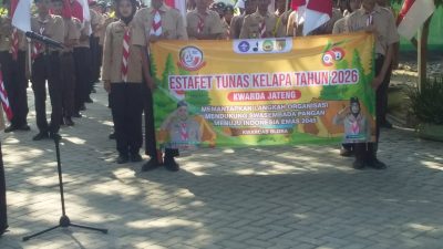 Estafet Tunas Kelapa 2026 Kwarda Jateng Dimulai dari Blora, Semangat Pramuka Digaungkan Menuju Indonesia Emas 2045