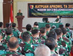 Kodim Bojonegoro Gembleng Apkowil: Pertajam Kemampuan Teritorial yang Unggul, Modern dan Humanis